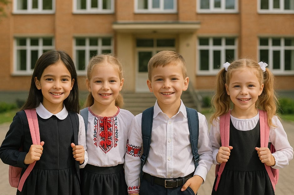 діти на шкільному подвір'ї