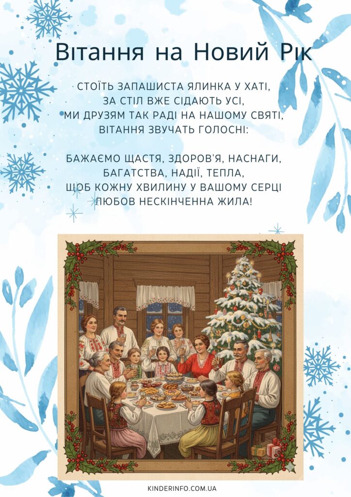 Вірші-привітання та побажання на Новий рік