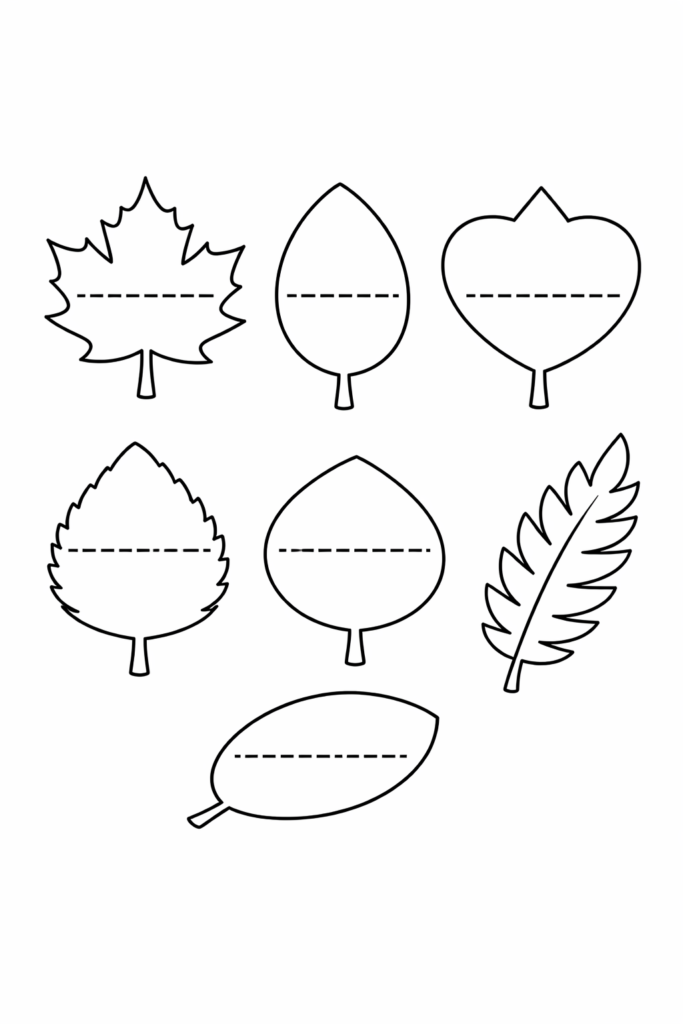 дерево мови шаблон листочків